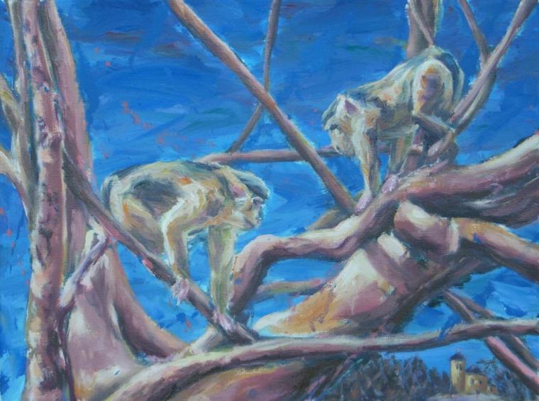 ��p, olej a akryl na pl�tn�, 30 x 40  cm, 2009