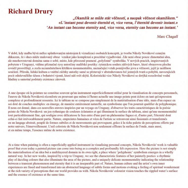 Text z katalogu � Richard Drury