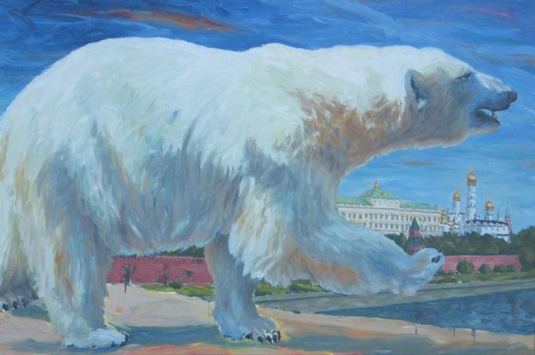 Kremlin, oil and acrylic on canvas, 100 x 150 cm, 2009